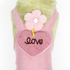 Комбинезон Love, размер 2XL, ДС 45 см, ОГ 55 см, ОШ 45 см, зелёный, розовый - Фото 5