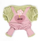Комбинезон Love, размер 2XL, ДС 45 см, ОГ 55 см, ОШ 45 см, зелёный, розовый - Фото 8