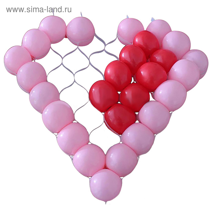 Сетка для шаров, в виде сердца - Фото 1