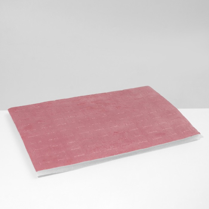 Подставка под кольца 100 мест, флок, 35×24×3 см, цвет розовый - фото 1928350363