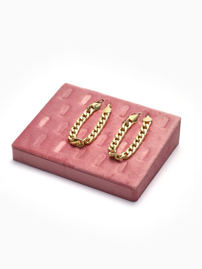 Подставка под кулоны QF, цепи, 22 крючка, 15×20×4.5 см, розовая - Фото 1