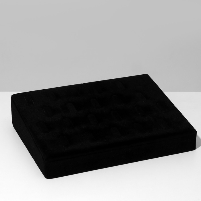 Подставка под кулоны, цепи, 22 крючка, 15×20×4,5 см, цвет чёрный - фото 1906450810
