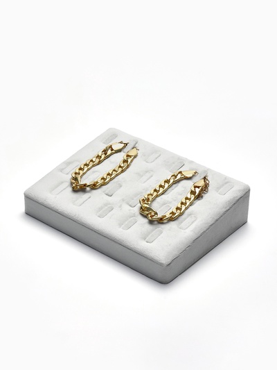 Подставка универсальная для украшений QF, цепи, 22 крючка, 15×20×4.5 см, белая