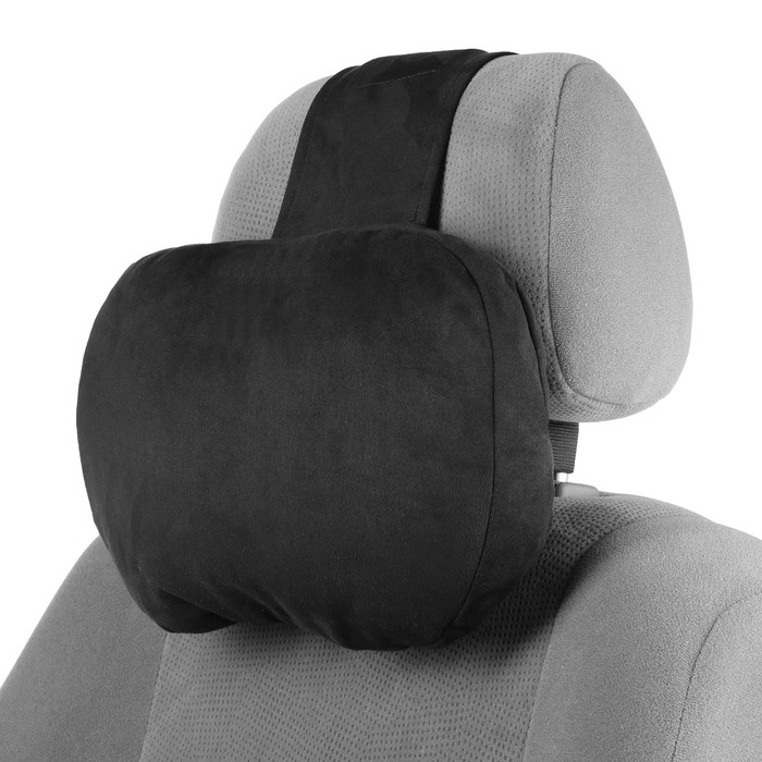 Подушка на подголовник, Premium MB, 28×22 см, черная - Фото 1