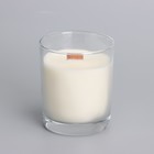 Свеча из соевого воска в стакане с деревянным фитилем и крышкой "Весенний ландыш", 110 гр - Фото 3