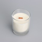 Свеча из соевого воска в стакане с деревянным фитилем и крышкой "Весенний ландыш", 110 гр - Фото 4