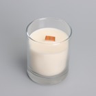 Свеча из соевого воска в стакане с деревянным фитилем и крышкой "Кокосовый рай", 110 гр - Фото 4