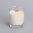 Свеча из соевого воска в стакане с деревянным фитилем и крышкой "Французская ваниль", 110 гр - Фото 3