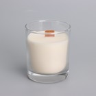 Свеча из соевого воска в стакане с деревянным фитилем и крышкой "Ароматная корица", 110 гр - фото 9611971