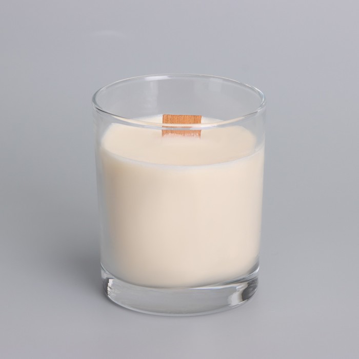 Свеча из соевого воска в стакане с деревянным фитилем и крышкой "Марокканский апельсин", 110 - фото 1909361497