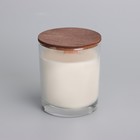 Свеча из соевого воска в стакане с деревянным фитилем и крышкой "Сладкий гранат", 110 гр - Фото 5