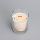 Свеча из соевого воска в стакане с деревянным фитилем и крышкой "Лесная малина", 110 гр - Фото 4