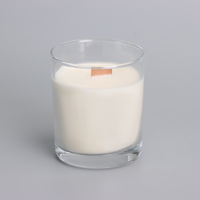 Ароматическая свеча в стакане с крышкой «Нежная орхидея», из соевого воска, с деревянным фитилем, 110 г