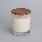 Свеча из соевого воска в стакане с деревянным фитилем и крышкой "Нежная орхидея", 110 гр - фото 9611998