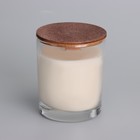 Свеча из соевого воска в стакане с деревянным фитилем и крышкой "Горная лаванда", 110 гр - Фото 5