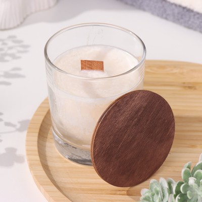 Ароматическая свеча в стакане с крышкой «Черная смородина», из соевого воска, 110 г