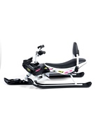 Снегокат Snowpatrol 2, со спинкой, с фонариком, белый, чёрный, SND4/2 Nika Kids - Фото 4