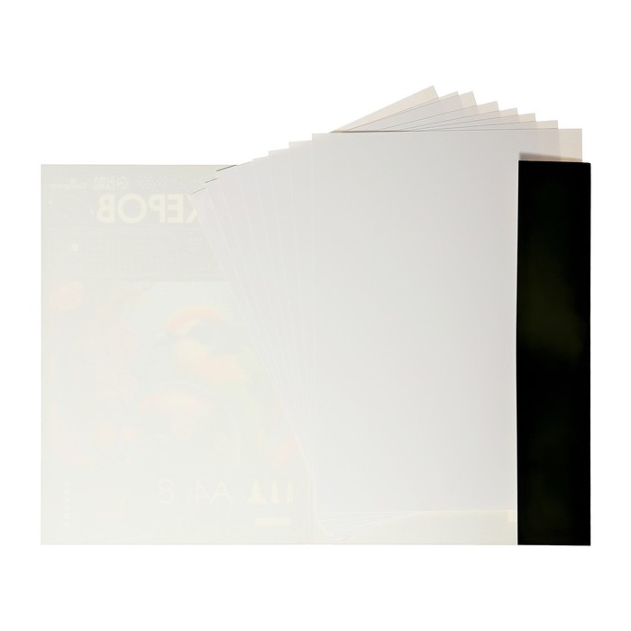 Бумага для маркеров в папке А4 8л 180г/м² мел.картон