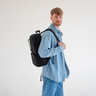 Рюкзак мужской на молнии TEXTURA, цвет чёрный - Фото 6