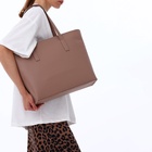 Сумка-шопер женская TEXTURA на молнии, размер 34×11×31 см, однотонная, бежевая - Фото 10