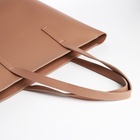 Сумка-шопер женская TEXTURA на молнии, размер 34×11×31 см, однотонная, бежевая - Фото 7