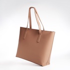 Сумка-шопер женская TEXTURA на молнии, размер 34×11×31 см, однотонная, бежевая - Фото 8