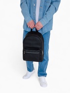 Рюкзак городской TEXTURA на молнии, с карманом, размер 28×15×39 см, чёрный - Фото 4