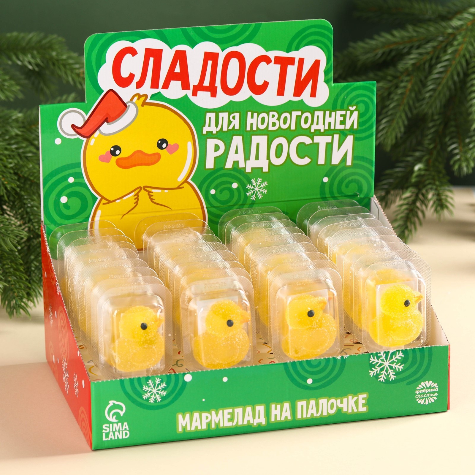 Мармелад на палочке «Сладости для радости» в форме уточек, 22 г ...