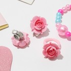 Набор детский «Выбражулька» 3 предмета: клипсы, браслет, кольцо, цветочное счастье, цвет МИКС - фото 7835124