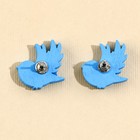 Серьги детские «Птички», гвоздики - Фото 4