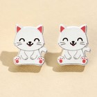 Серьги «Котик» гвоздики, 6×9 см - Фото 3