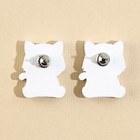 Серьги «Котик» гвоздики, 6×9 см - Фото 4