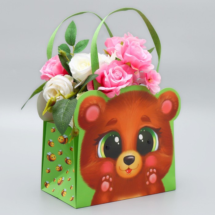 Переноски для цветов «Мишка», 20 × 12 × 12 см