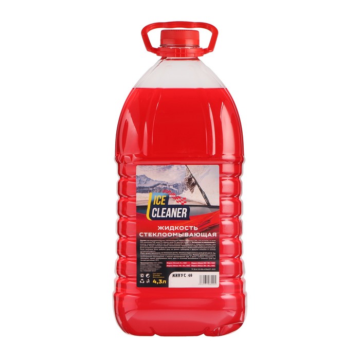 Жидкость стеклоомывающая зимняя ICE CLEANER=40С, 4.3 л - Фото 1