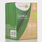 Банка стеклянная для сыпучих продуктов с бамбуковой крышкой BellaTenero «Эко», 950 мл, 10×15,5 см - фото 4401083