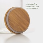 Набор банок стеклянных для сыпучих продуктов с бамбуковой крышкой BellaTenero «Эко», 3 предмета: 350/800/1200 мл - Фото 4