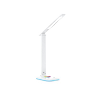 Светодиодная настольная лампа с RGB подсветкой Ambrella light, Desk, DE530, LED, 8 Вт, 450Lum, 3000-6400К, цвет белый