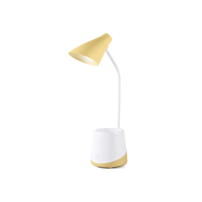 Светодиодная настольная лампа с аккумуляторной батареей, USB-проводом и канцелярским стаканом Ambrella light, Desk, DE564, LED, 5 Вт, 165Lum, 3000-6000К, цвет желтый, белый - фото 1919755076