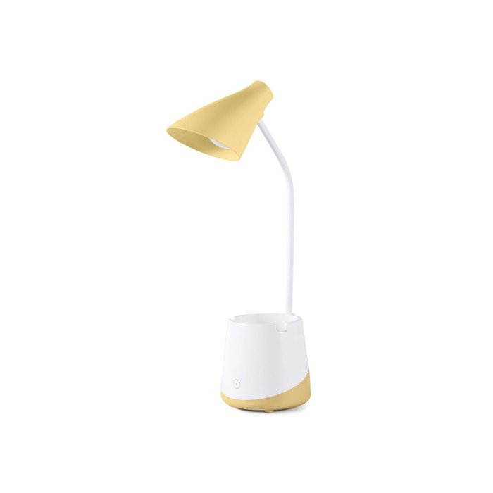 Светодиодная настольная лампа с аккумуляторной батареей, USB-проводом и канцелярским стаканом Ambrella light, Desk, DE564, LED, 5 Вт, 165Lum, 3000-6000К, цвет желтый, белый - фото 1919755077