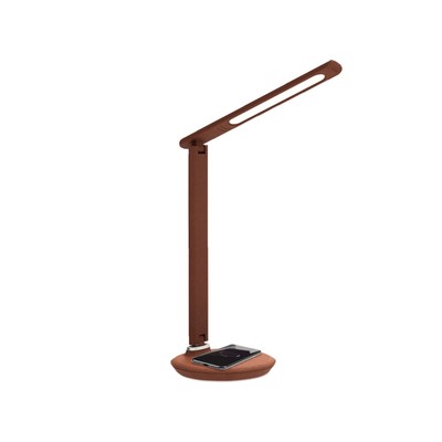 Светодиодная настольная лампа с беспроводной зарядкой Ambrella light, Desk, DE522, LED, 8 Вт, 300Lum, 3000-6400К, цвет коричневый