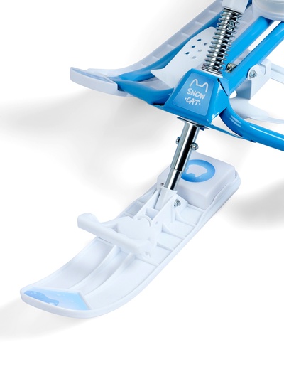 Снегокат растущий «Морозные гонки» Snow Cat, со спинкой, белый, голубой