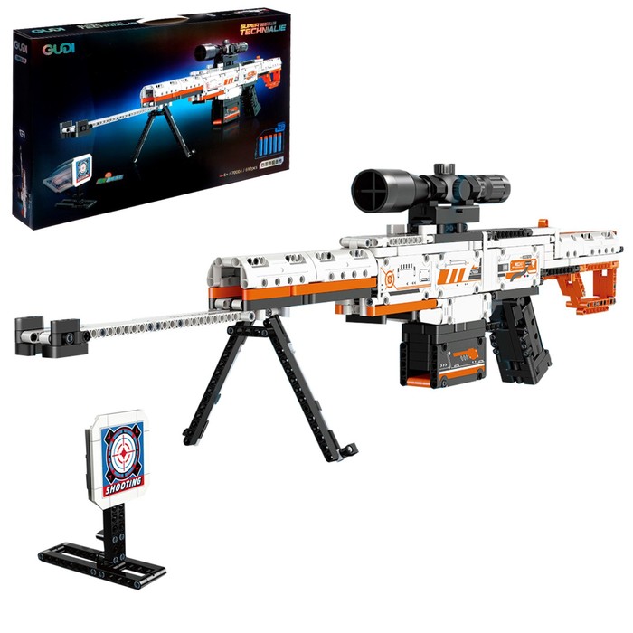 Конструктор Оружие «SIG-550», стреляет мягкими пулями, 692 детали - Фото 1