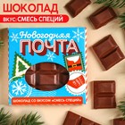 УЦЕНКА Шоколад «Новогодняя почта», вкус: смесь специй, 50 г - Фото 1