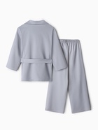 Комплект для девочки (жакет и брюки) MINAKU: PartyDress, серо-голубой, рост 140 см - Фото 14