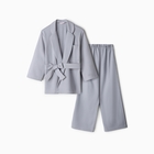 Комплект для девочки (жакет и брюки) MINAKU: PartyDress, цвет серо-голубой, рост 140 см - Фото 6