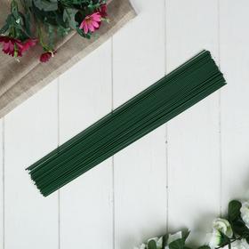Проволока для изготовления искусственных цветов 'Зелёная' длина 40 см сечение 0,2 см Ош