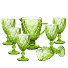 Набор для напитков Bekker, 7 предметов, цвет зелёный - фото 291804102