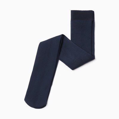 Колготки детские микрофибра с флисом внутри, тёмно-синие, рост 134-146 см (9-11 лет)