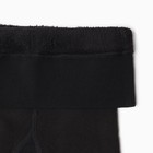 Лосины женские микрофибра с флисом 600 DEN A, цвет черный, размер 3 - фото 30325862