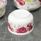 УЦЕНКА Набор салатников керамический с вакуумными крышками «Розалинда», 3 предмета: 250 мл, 550 мл, 850 мл, d=15/13/9,5/ см - Фото 3